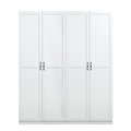 Manhattan Comfort Hopkins Storage Closet 2.0 in White - Set of 2 2-2GLF-WH